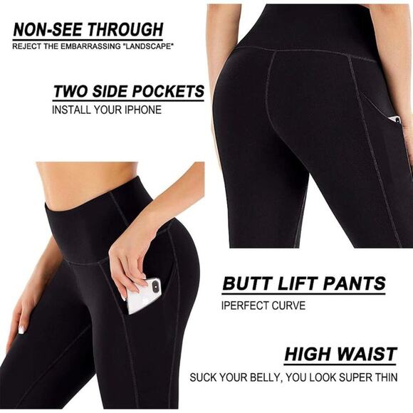 XLBlack High Waisted Athletic Compression Biker Shorts with Pockets Size… - Picture 7 of 7